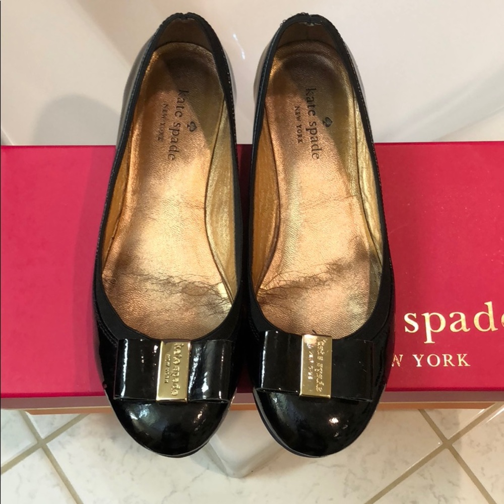 Kate Spade Tock Patent Bow Flats 6.5 (6) - Picture 3 of 8